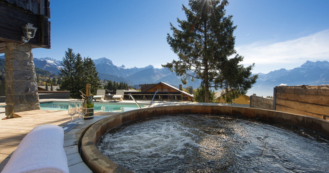 Luxury ski chalets with hot tub - this one is in Verbier, Switzerland