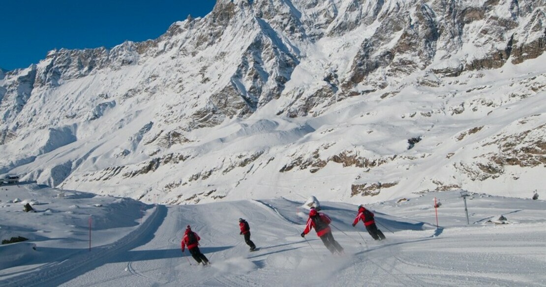 Luxury hotels and chalets in Cervinia resort, Italy