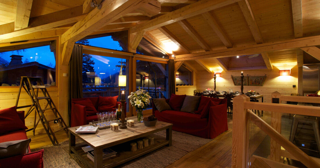 Chalet Ardoise Argentiere - sitting room