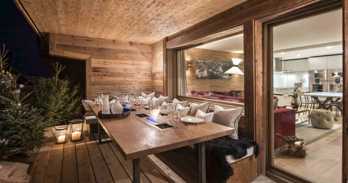 Chalet Rosalp Verbier - outside dining area