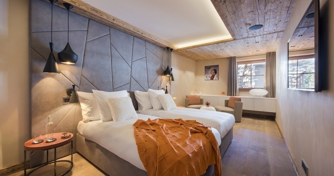 Chalet Elbrus Zermatt - throw on bed