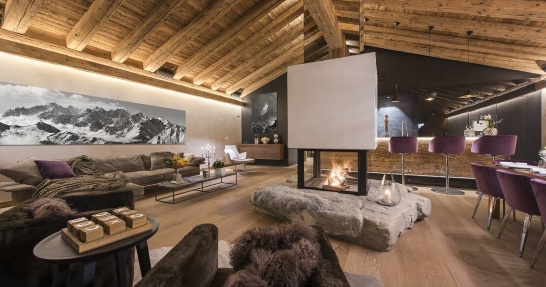 Chalet Elbrus Zermatt - sitting room