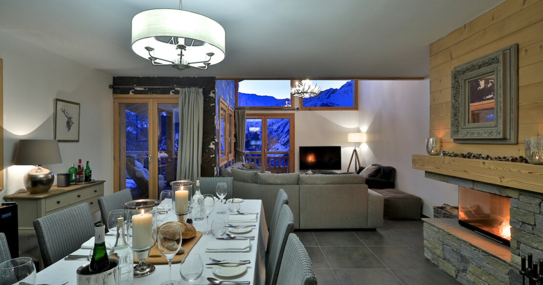 Chalet Aralia St Martin de Belleville - fireplace