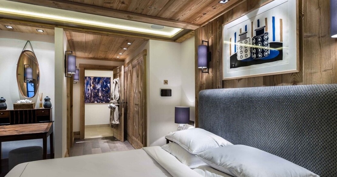Chalet Nanuq, Courchevel 1850, bedroom chic style