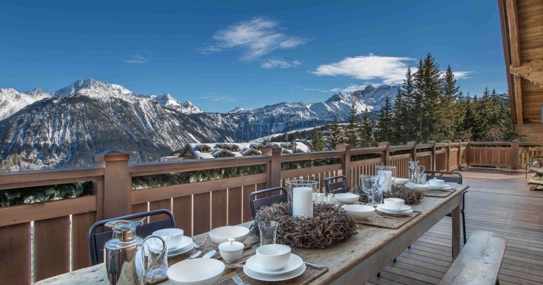 Chalet Cryst'Aile, Courchevel 1850, view from the terrace