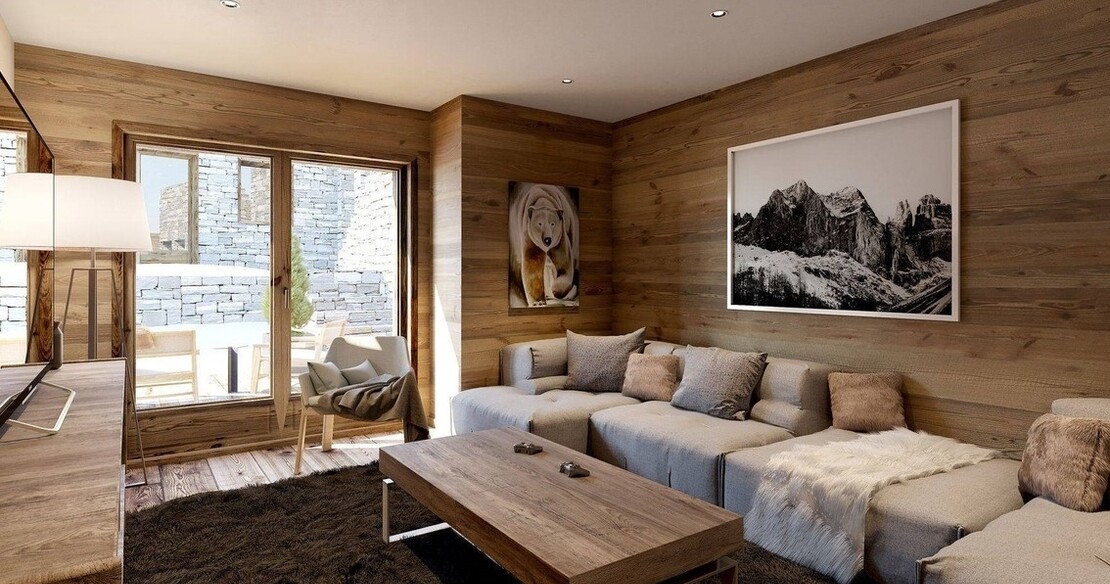 Chalet Pure White Crystal - TV area