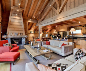 Chalet du vallon meribel village sitting room